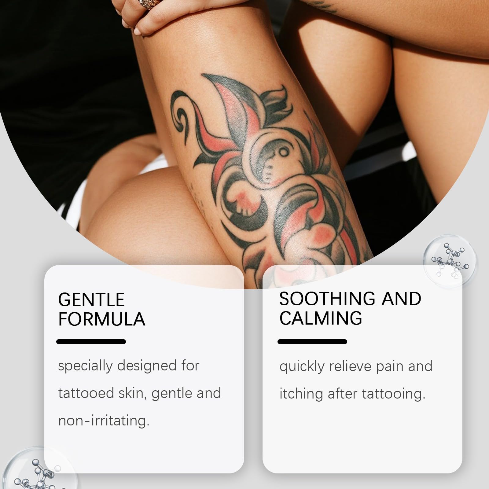 Crema anestetico tatuaggio 20g anti-dolore idratante trasparente | Attenua dolore tatuaggio & depilazione, formula fluido trasparente, cura micro tatuaggio semipermanente idratante