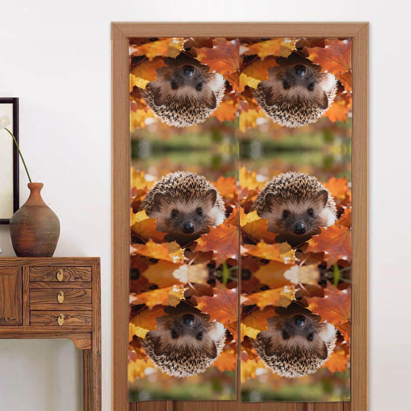 CNTDBU hedgehog Door Curtain 34x56 Inch-Room Divider Panel for Privacy, Entryway Screen for Kitchen Bedroom