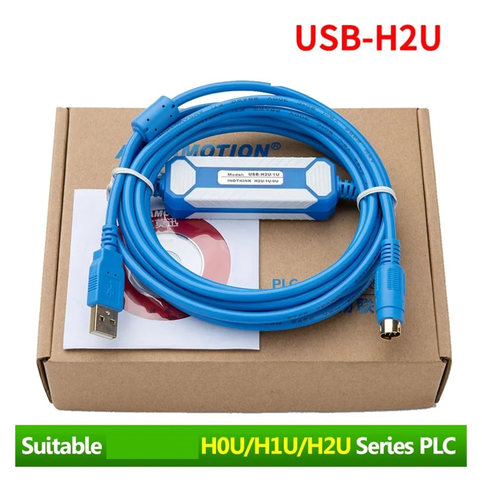câble de programmation Câble de programmation USB-H2U for PLC for câble de communication série H0U H1U H2U(Black FTDI-Isolation Type)