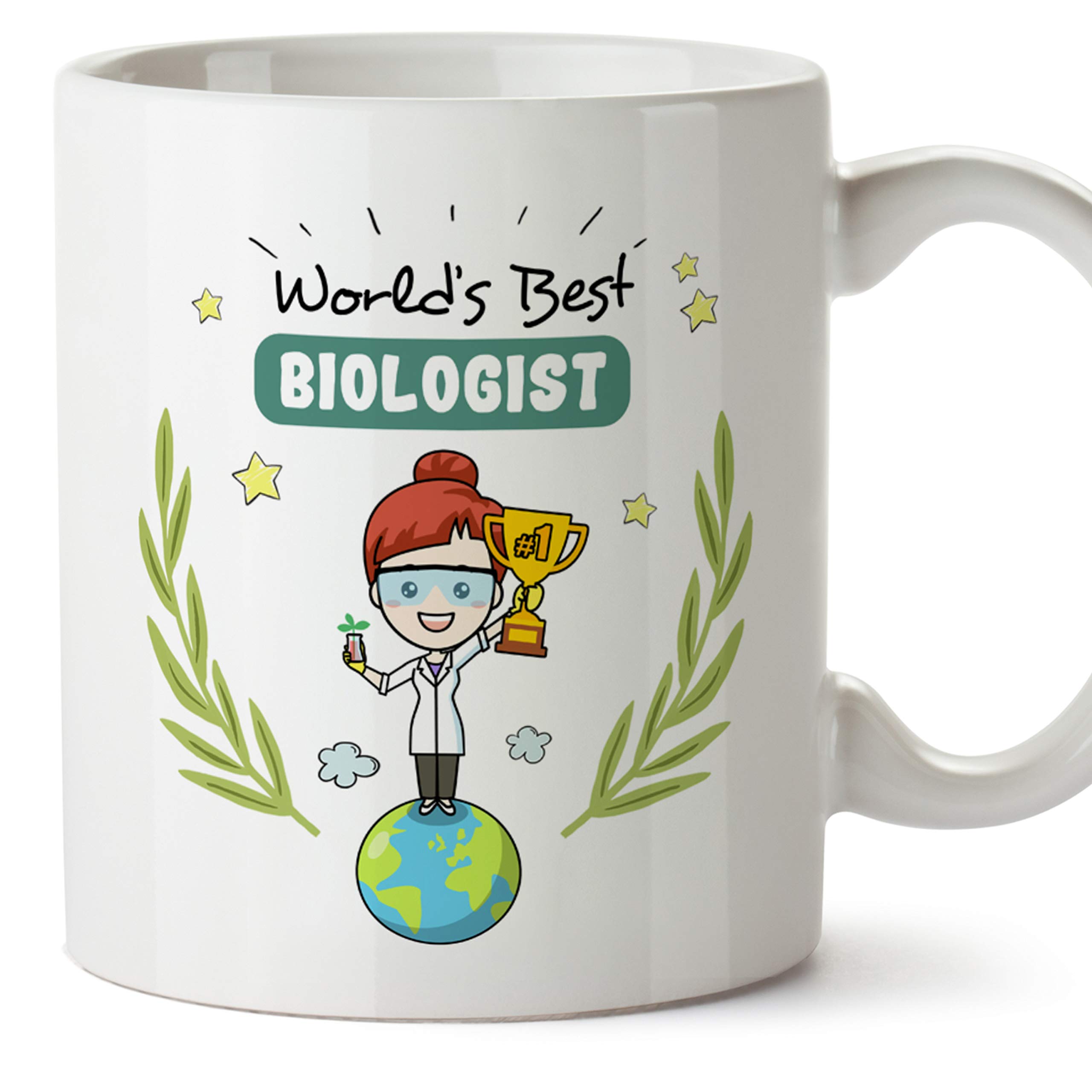 MUGFFINS Biologist Mug - "World's Best Biologist" - Funny Biology Gift/Present - Tea/Coffee Ceramic Cup 11oz — image 1