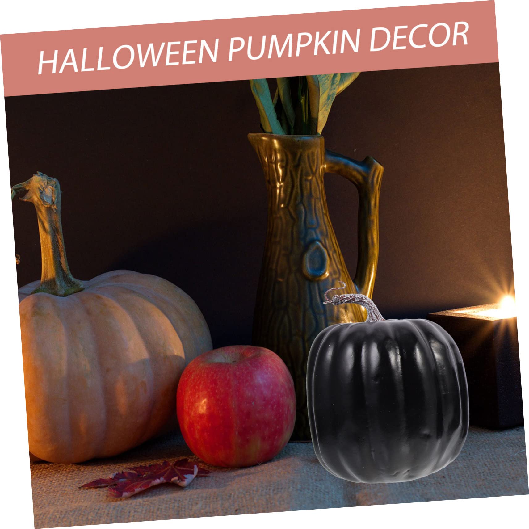 IMIKEYA 14 STK Schaumkürbis Halloween-kürbisdekorationen Kürbis Ernten Halloween-Party-Layout-Requisiten -Ornament Kürbis Für - Gefälschte Schwarze Kürbisse