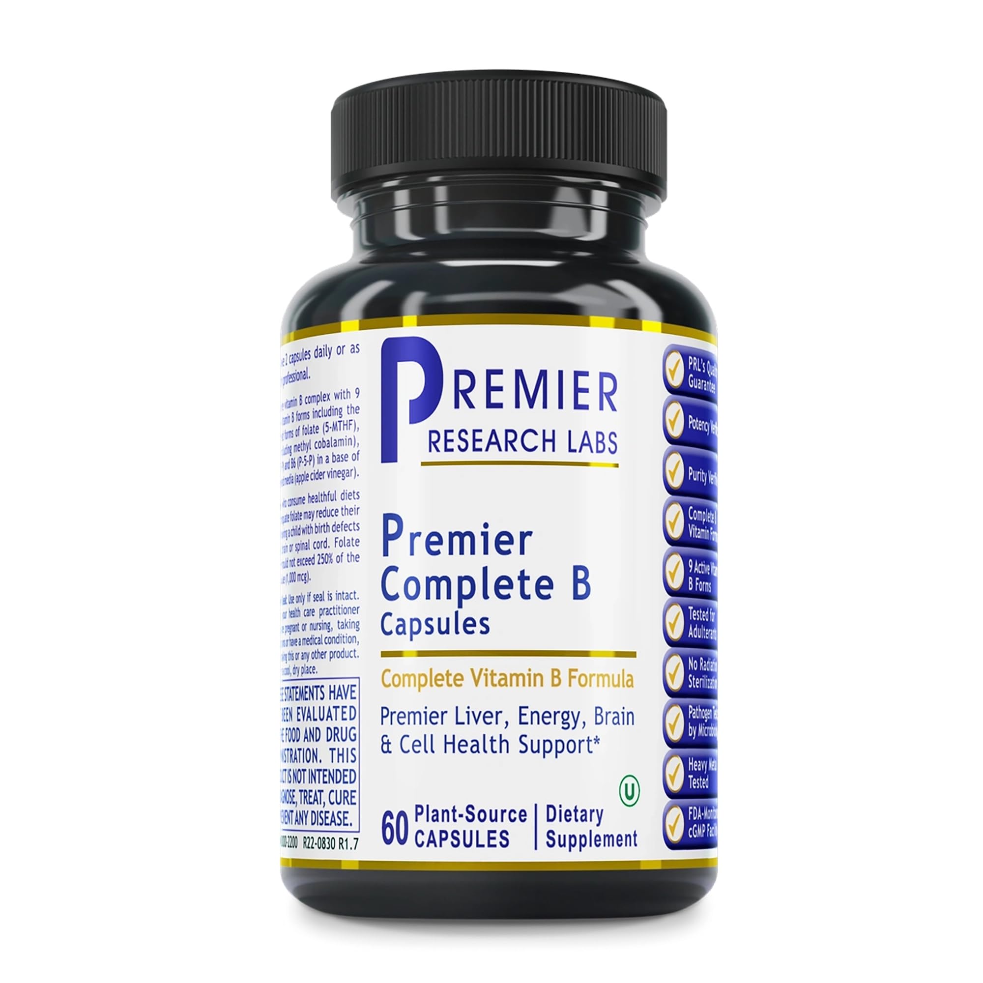 Premier Research Labs Complete B - Vitamin B Complex Supplement for Optimal Health 