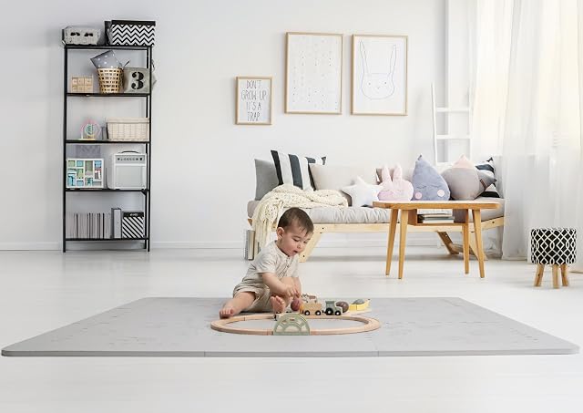 Foto 6 de 8 de LuBabymats - Alfombra Puzzle Infantil para bebés de Foam (EVA), Suelo Extra Acolchado para niños, Color Gris