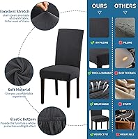 Vista 11 de Juego de 6 fundas elásticas para sillas de comedor, extraíbles y lavables, para sillas de comedor, hotel, ceremonia