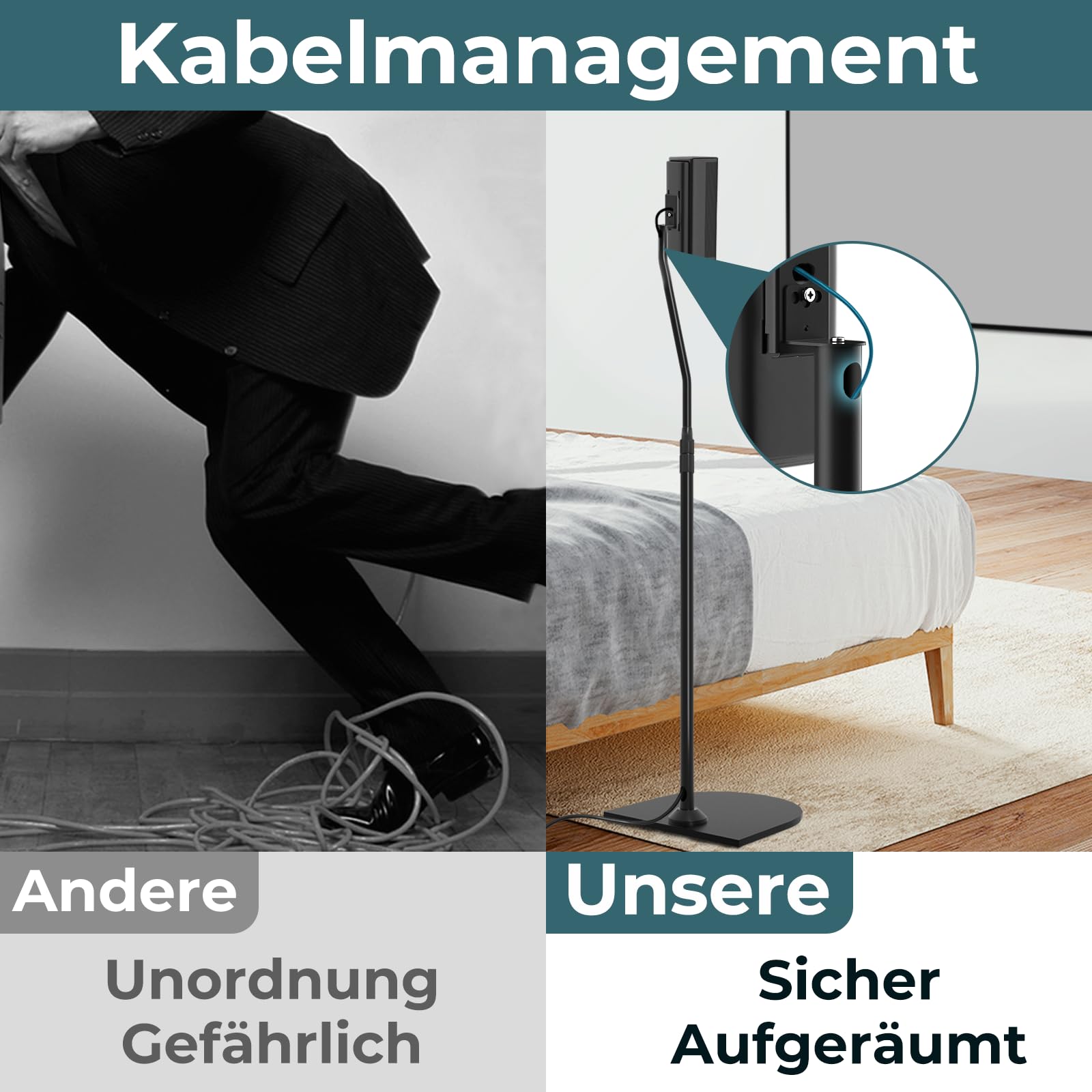Höhenverstellbarer Ständer für Bose Surround 700, OmniJewel Lifestyle 650, für Bose-Lautsprecherständer mit Slideconnect Halterung, for CineMate GS Serie II, für OmniJewel Ständer