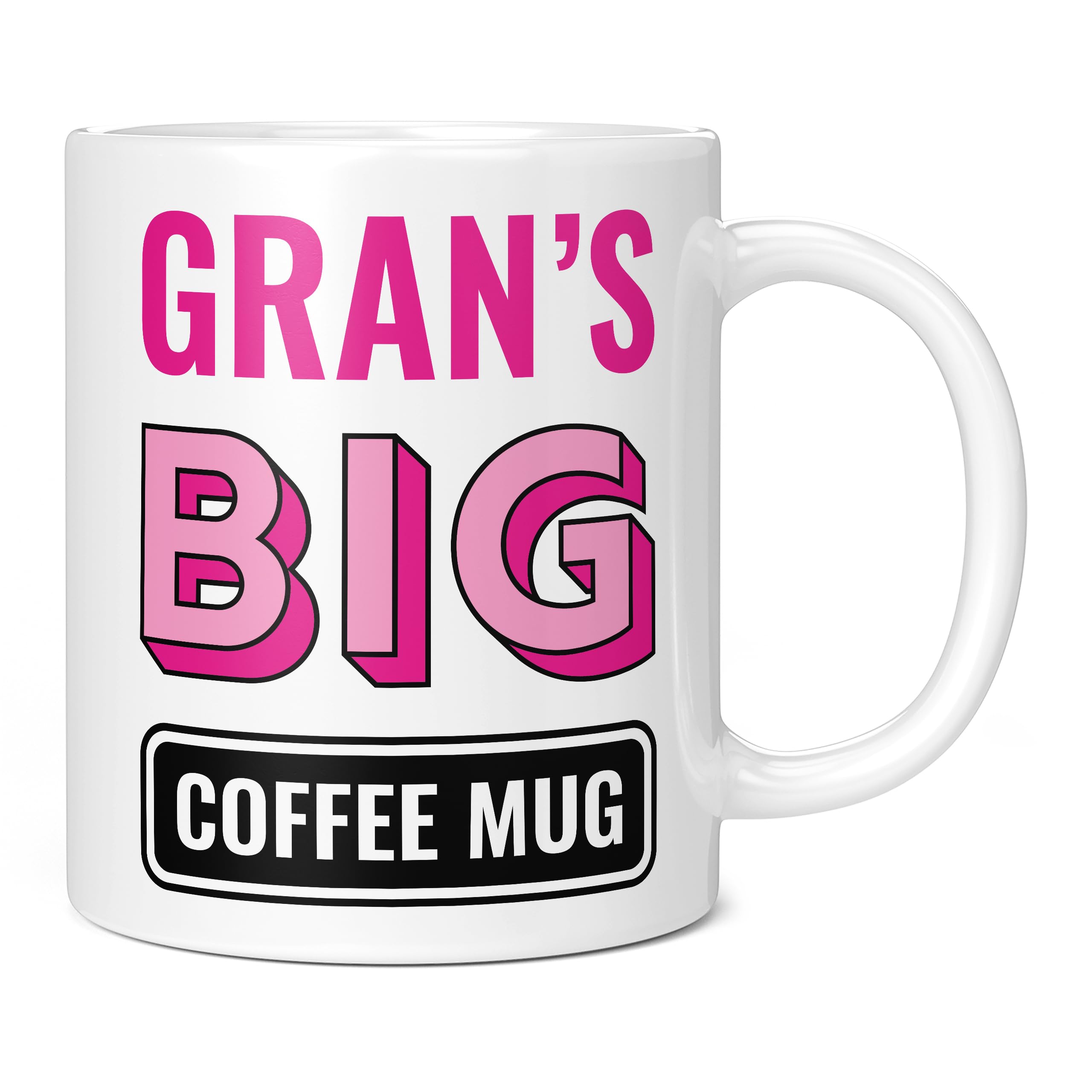 Mug Monster - Gran's Big Coffee Mug, Mother's Day Gift, Birthday Present for Gran, Giant Mugs for Women, Huge Cup Hot Drinks, Oversized Coffee Cup, Extra Large Ceramic Gift