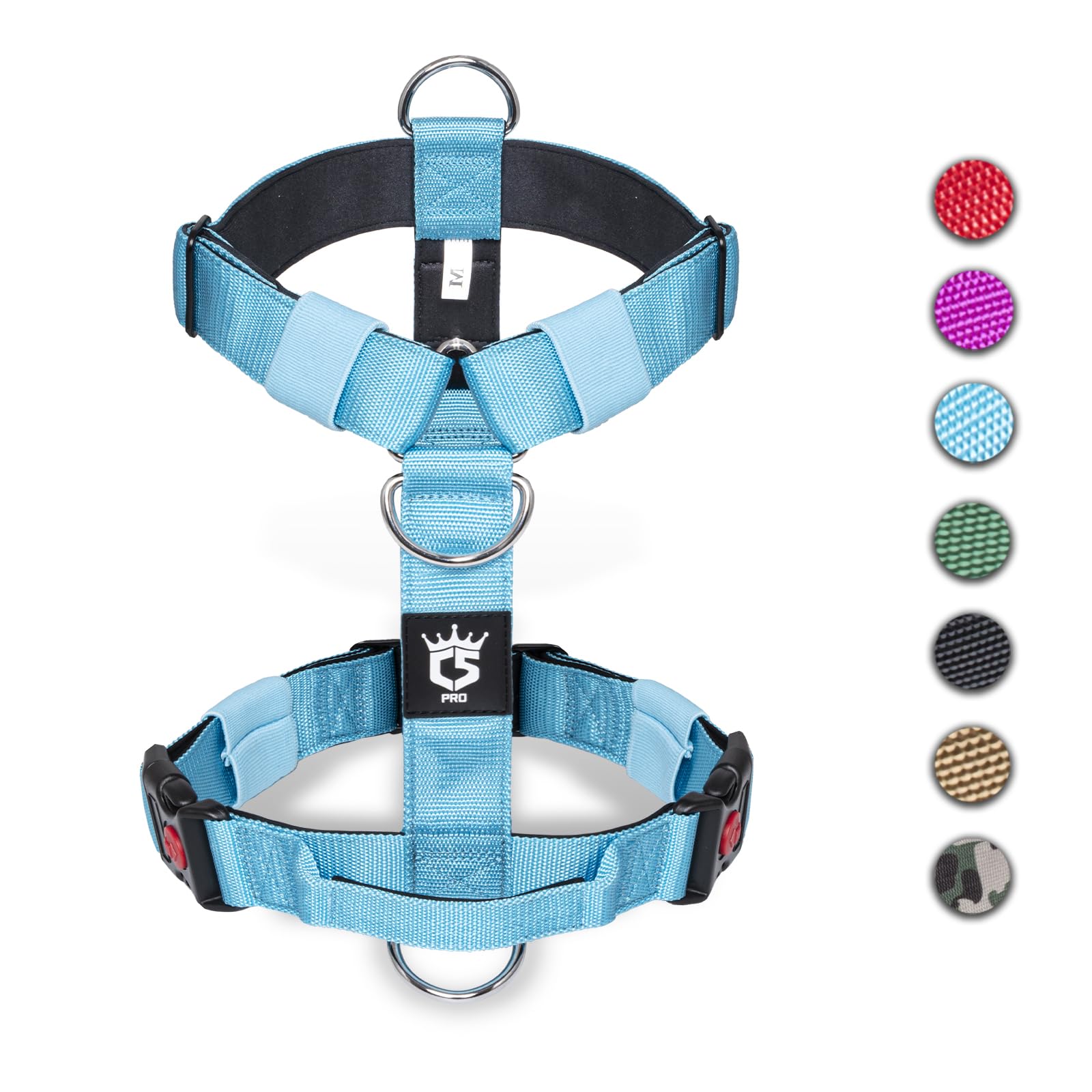 Pettorina Cane Taglia Media Leggera - Design Gradient Rosa-Viola, Sgancio Rapido, Traspirante