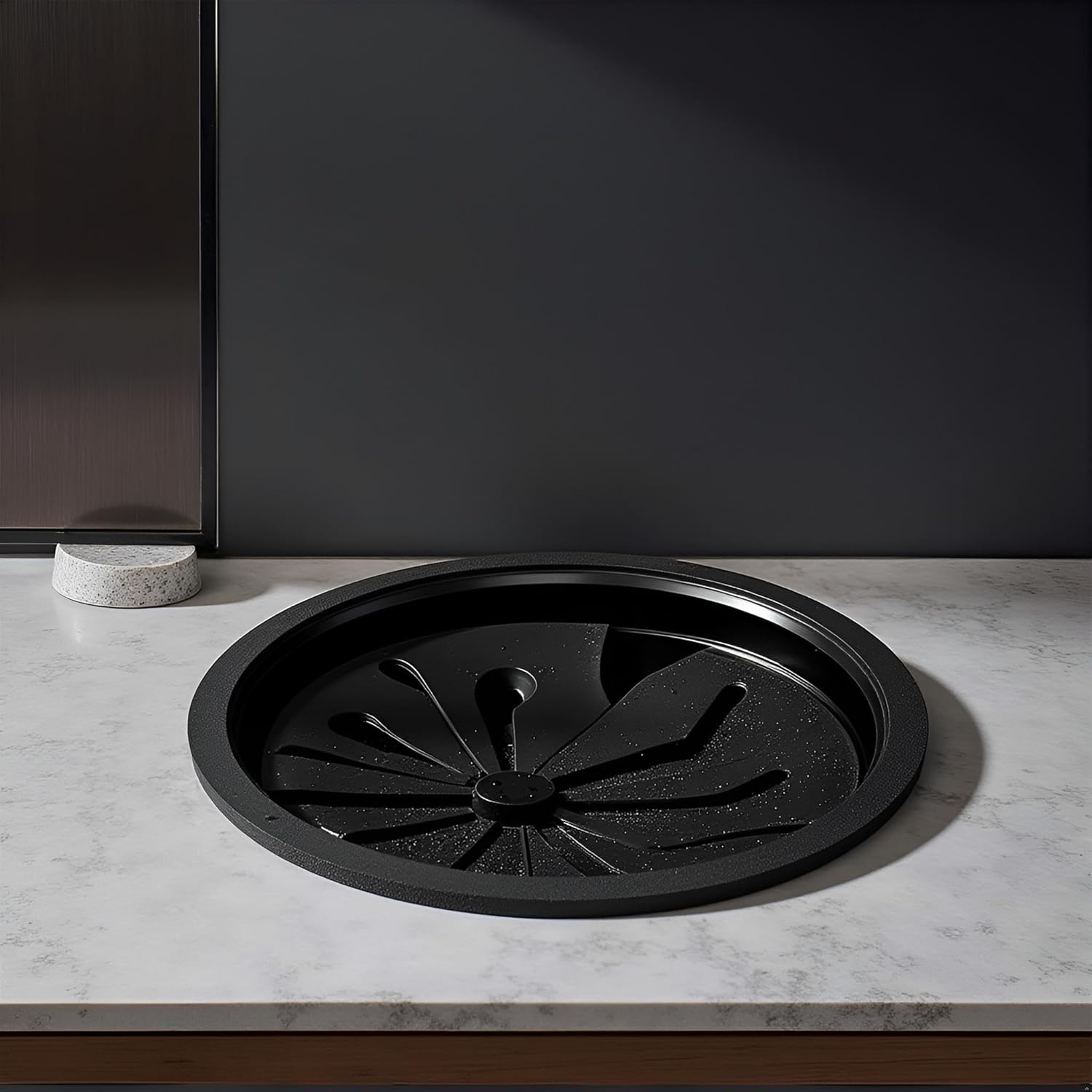 Black 3-Inch Garbage Disposal Splash Guard - Kitchen Sink Baffle Covers for Whirlaway, Waste King and GE Models - Rubber Drain Cover and Splash Protection, Food Waste Disposer Replacement Parts