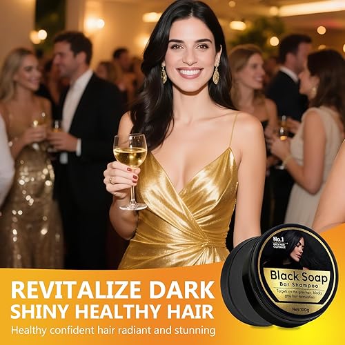 Miniatura 2 de Jabón negro para cabello gris, barra inversa de cabello gris espartano, tratamiento de oscurecimiento y restauración del cabello, fórmula natural a