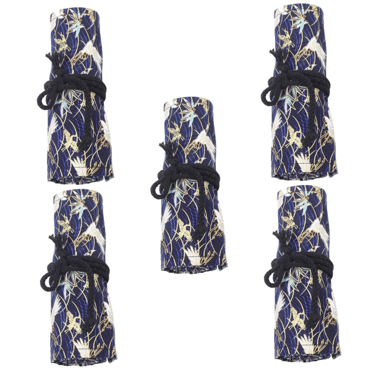 jojofuny 5 Pezzi Astuccio Arrotolabile Stile Borsa Penne Decorativa per Colorate e Design Spazioso e Salvaspazio per Studenti Arte
