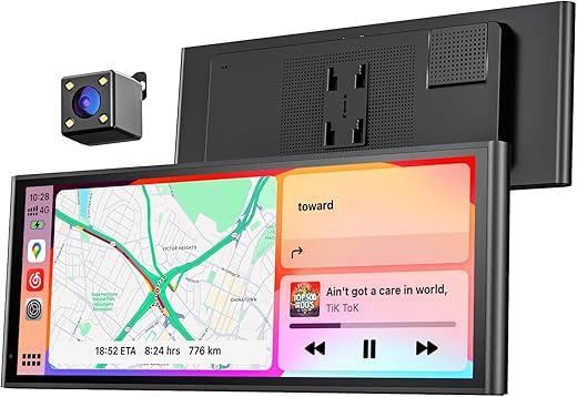 9.26" Carplay Screen for Car, Wireless Portable Car Play Screen for Apple CarPlay & Android Auto, OTA Updates, Backup Camera,...