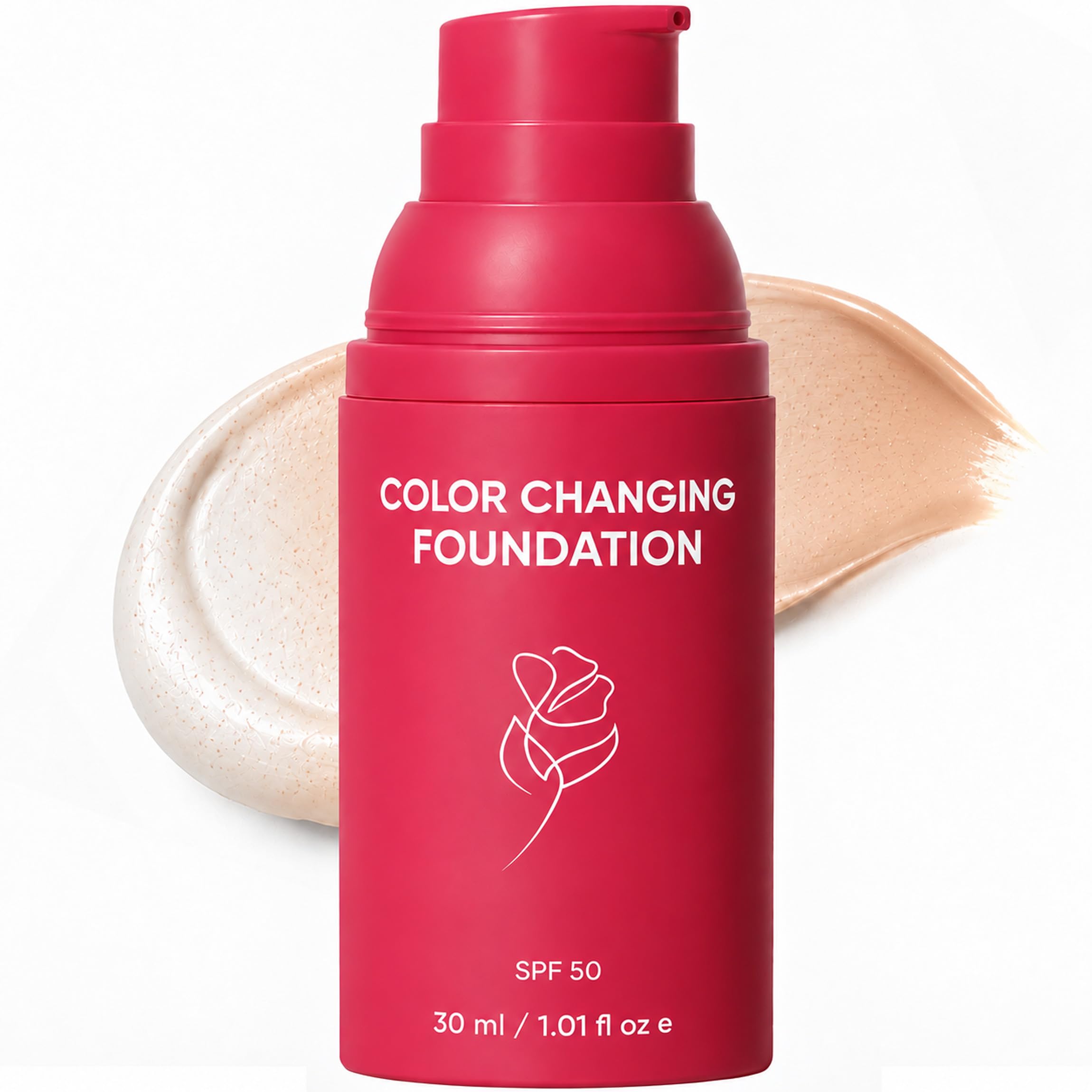 Korean Color Changing Liquid Foundation SPF 50, Medium to Full Coverage