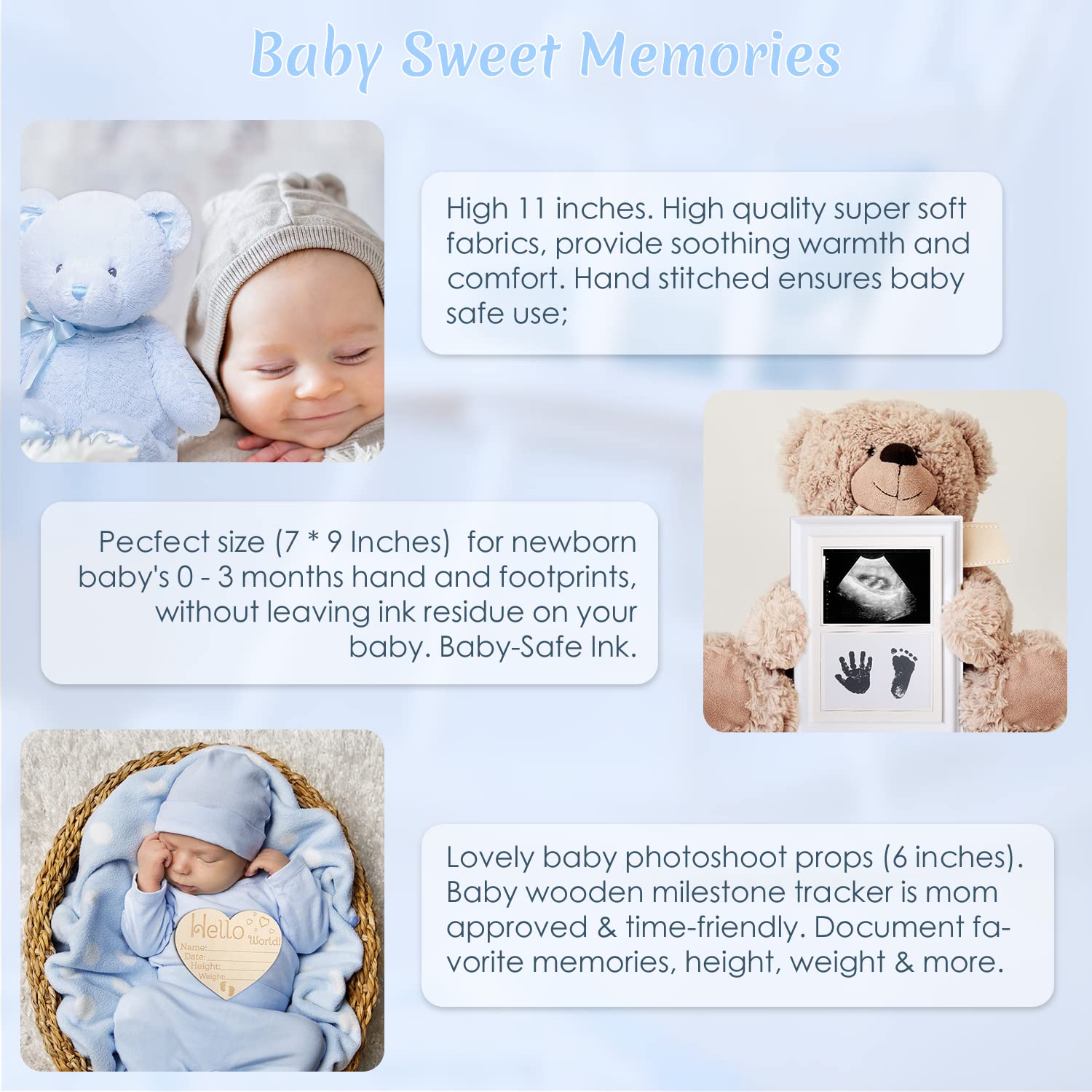 iAOVUEBY Regali per baby shower, set regalo per bambini