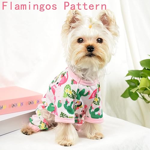 Miniatura 4 de Pijamas para perros pequeños niñas y niños pijamas de forro polar para cachorros ropa de perro de 4 patas para Chihuahua Yorkie Summer Warm Onesies