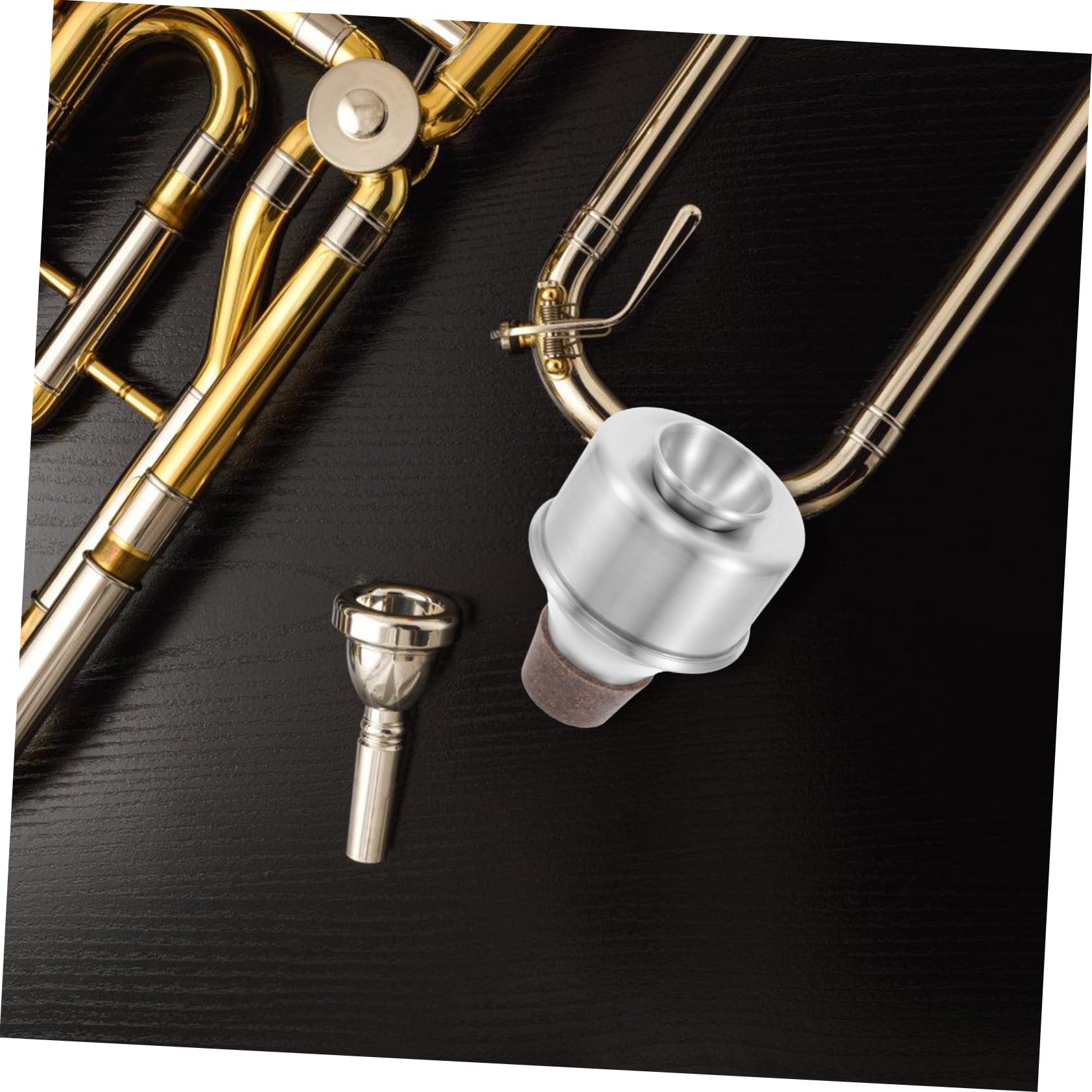 Kisangel Sordina Per Tromba Da Studio in Metallo Accessorio Per Strumenti Musicali Forniture Per Tromba in Lega Di Alluminio Leggera