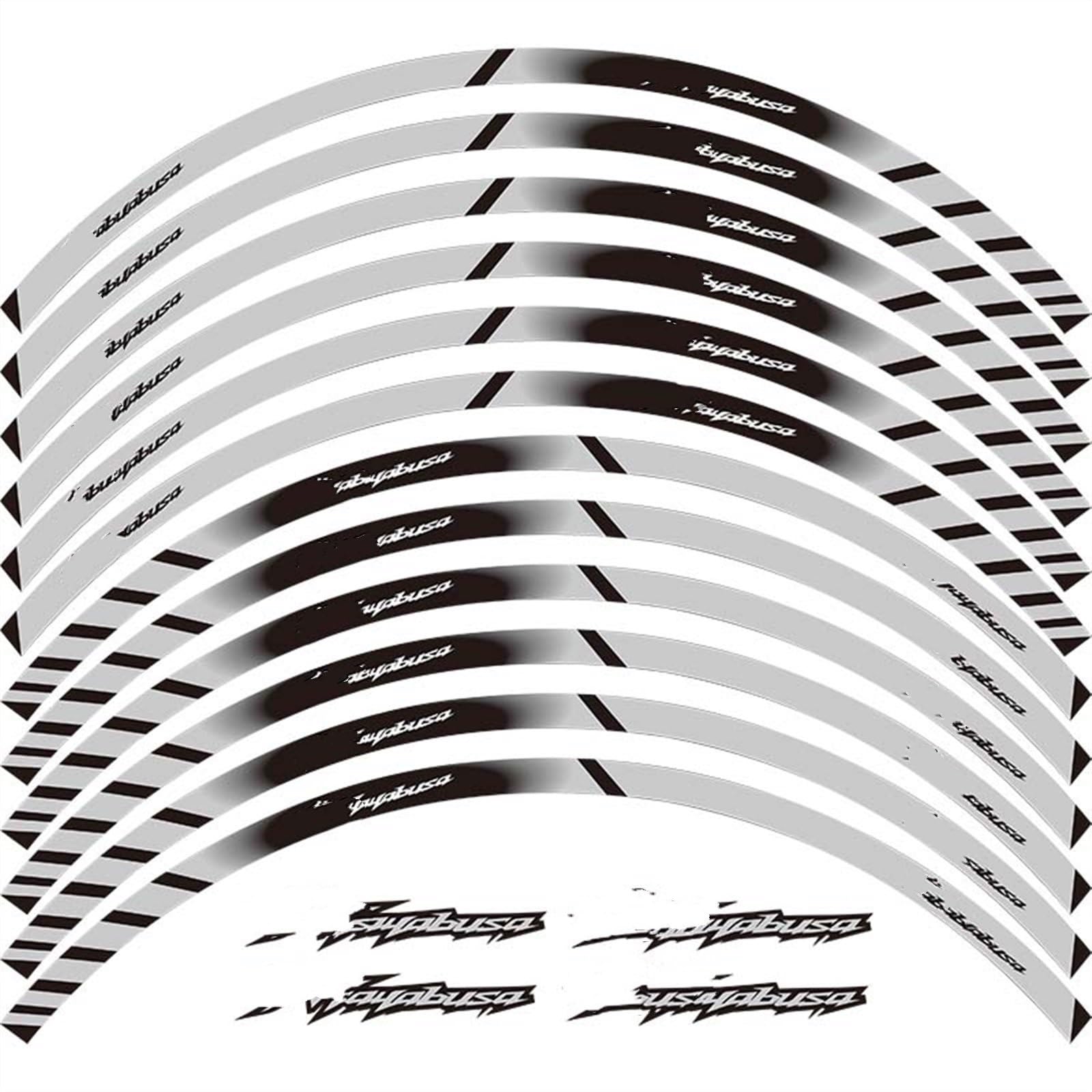 Motorcycle Thick Edge Outer Rim Sticker Stripe Wheel Decals for Suzuki Hayabusa GSXR1300 GSX1300R GSXR1300R Decorative(Color2)