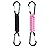BRAVESHINE 1 Black & Pink Paracord Keychain Carabiner Clips, Lanyard Hanger with D Ring Hooks, Heavy-Duty Stroller Hooks Holder for Water Bottle, Keys, Backpacks, Tools, Boys, Girls, Men, Women