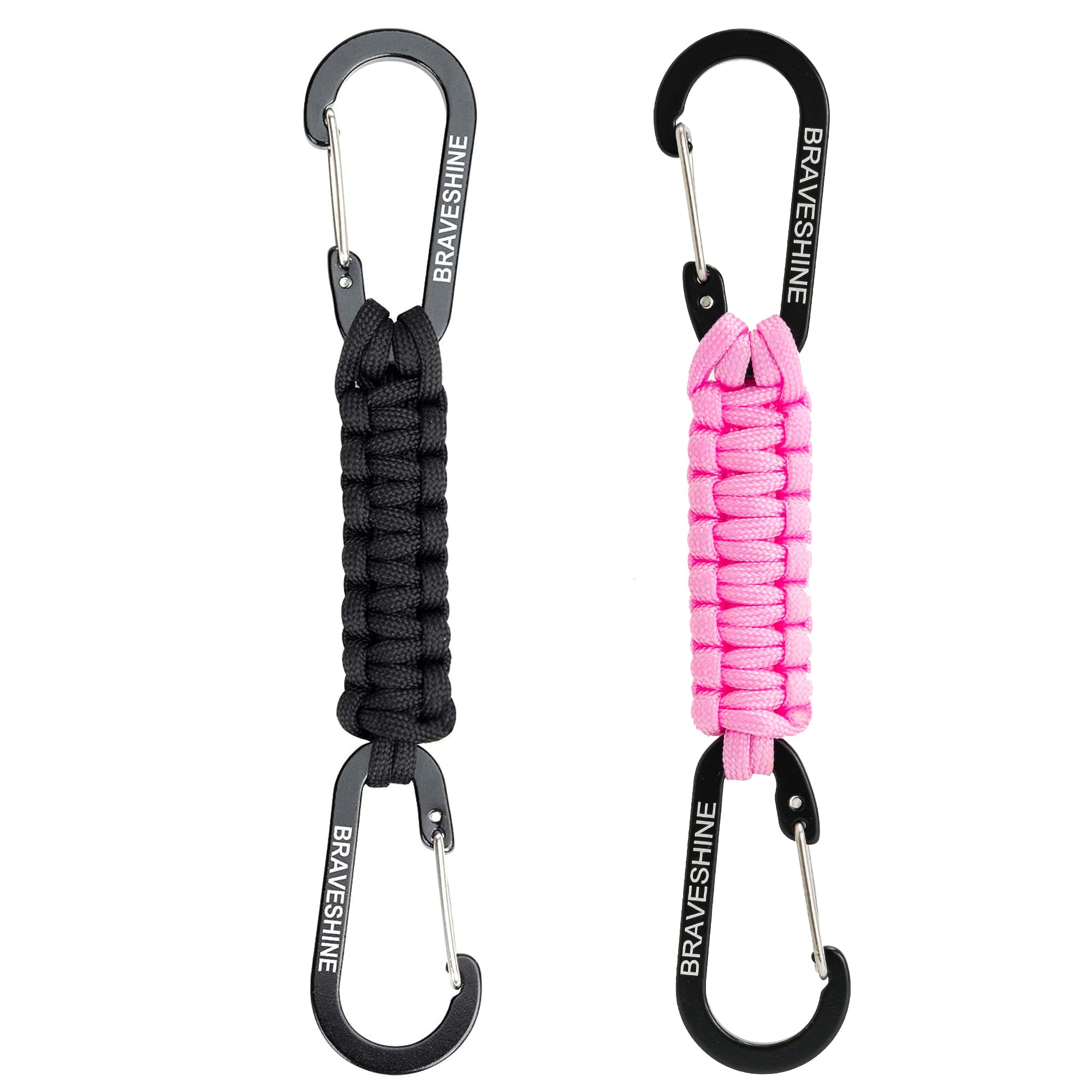 Paracord Keychain with Carabiner Clips - FREE SHIPPING -14