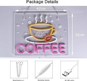 Amazon | JOMOBUTY ネオンサイン COFFEE コーヒー 多階段調光可 LED