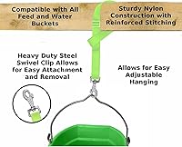 Vista 4 de Rosemarie Perchas de correa de cubo para caballo, proveedores de caballos, correas de nailon ajustables de hasta 700 libras para redes de heno