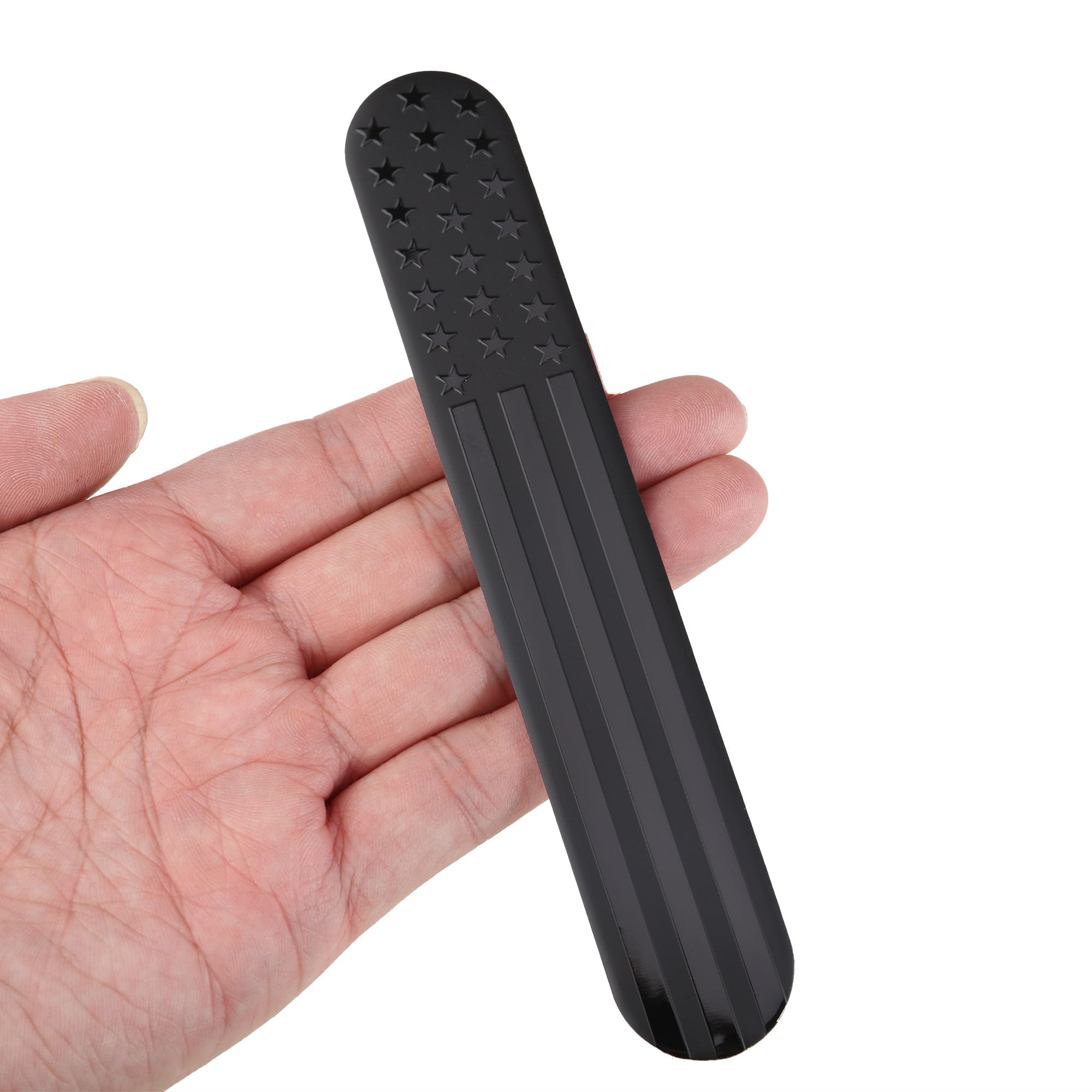 2PCS 6 02 x 0 98 Black American Metal Flag Auto Fender Emblem USA Flag Decal Car Stickers — view 4