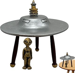 5 Pcs Resin Alien Spaceship Figurines - Resin Creative Garden Ornament,Realistic Alien Spaceship for Garden Living Room, Table Ornament for