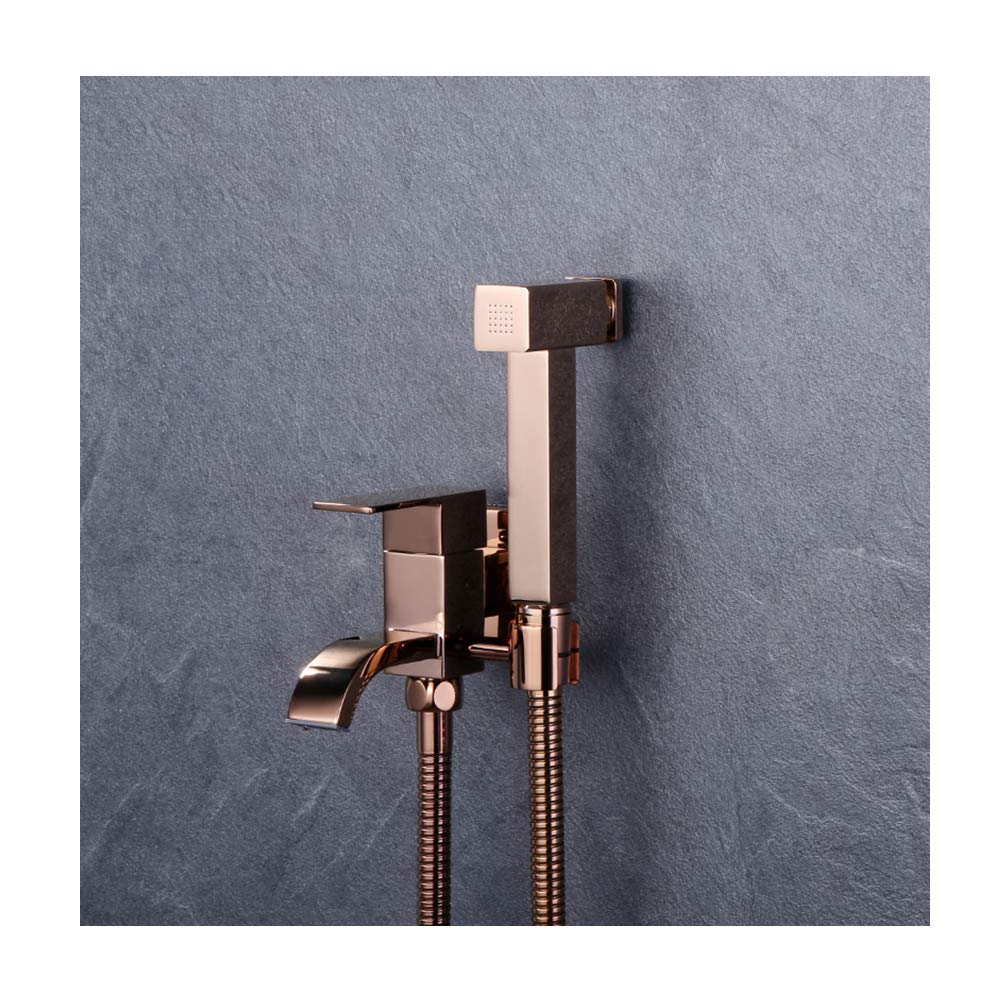Spruzzatore per bidet in ottone con acqua fredda, rubinetto per bidet con beccuccio a cascata, montaggio a parete, portatile, set per vasca da bagno per animali domestici, igiene personale, B (A