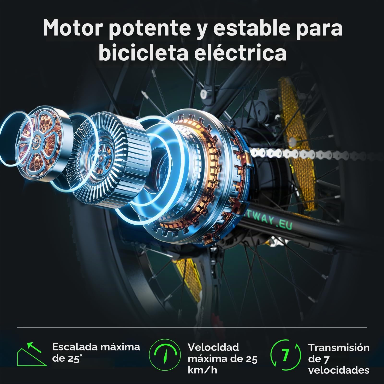 HITWAY Bicicleta eléctrica 20"*3,0/20"*4,0 Bicicleta Montaña Plegable Ebike Fatbike,36V 12Ah/48V 15Ah Batería, 250W Motor, 7 Vel, E-MTB, Pedal Assist Alcance 35-90KM/45-100KM