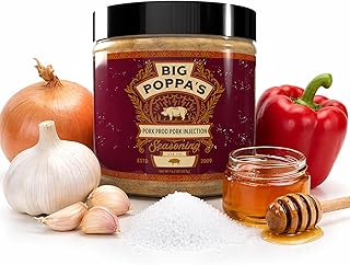Big Poppa’s Pork Prod Pork Injection – Championship-Grade BBQ Injection for Juicy, Flavor-Packed Meat – Savory, Balanced Blend for Shoulder, Butt, Ribs & Loin – Gluten-Free Pork Marinade (14.2 Oz)