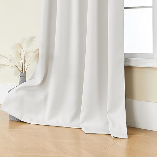 Miniatura 8 de SHINELAND Cortinas opacas de 102 pulgadas para sala de estar, cortinas opacas con pestaña trasera de 102 pulgadas de largo para dormitorio,