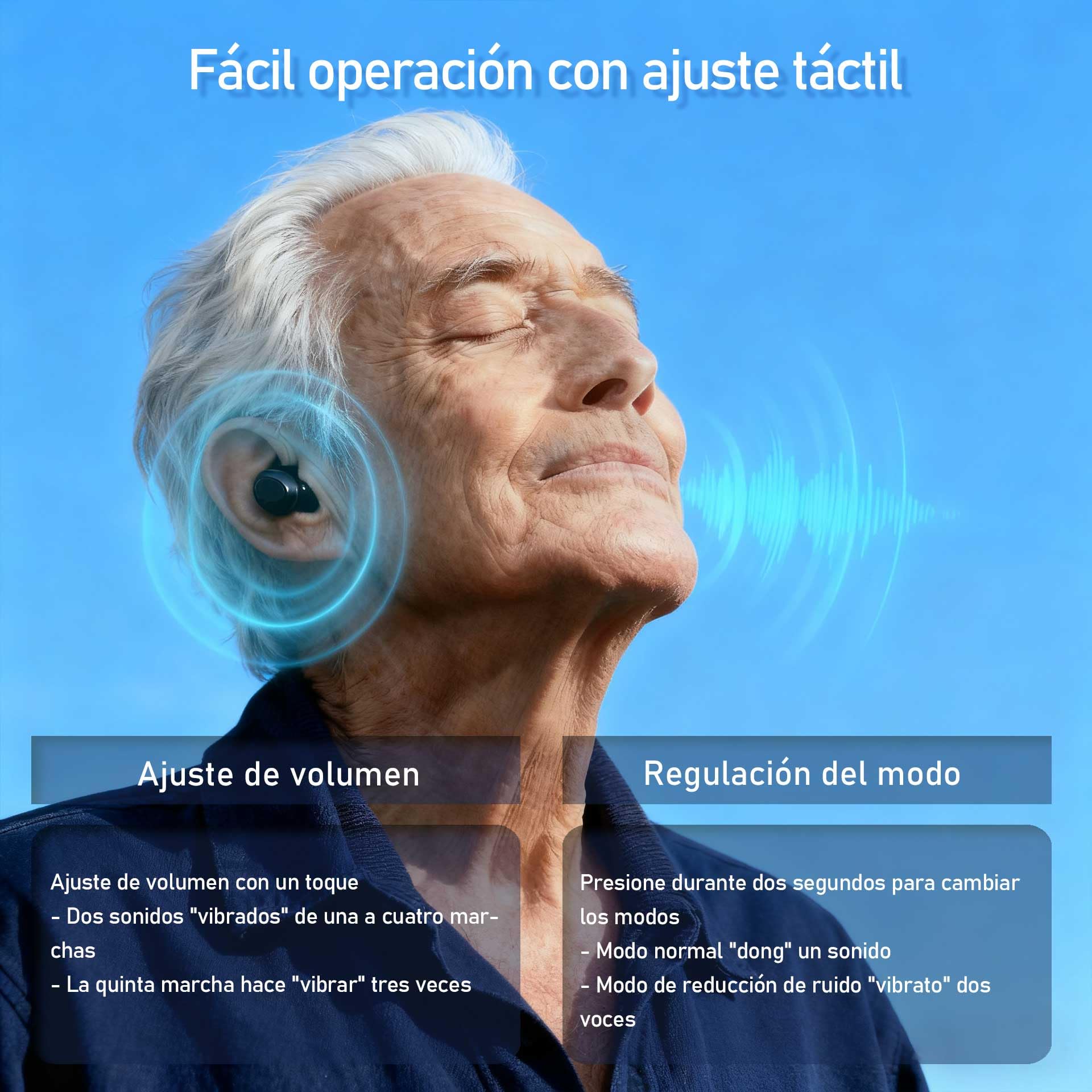 Auriculares con Mejora de Calidad de Audio: Aumentan la claridad de la Voz Humana, reducen el Ruido Ambiental y la Estuche Carga los Auriculares(Negro)