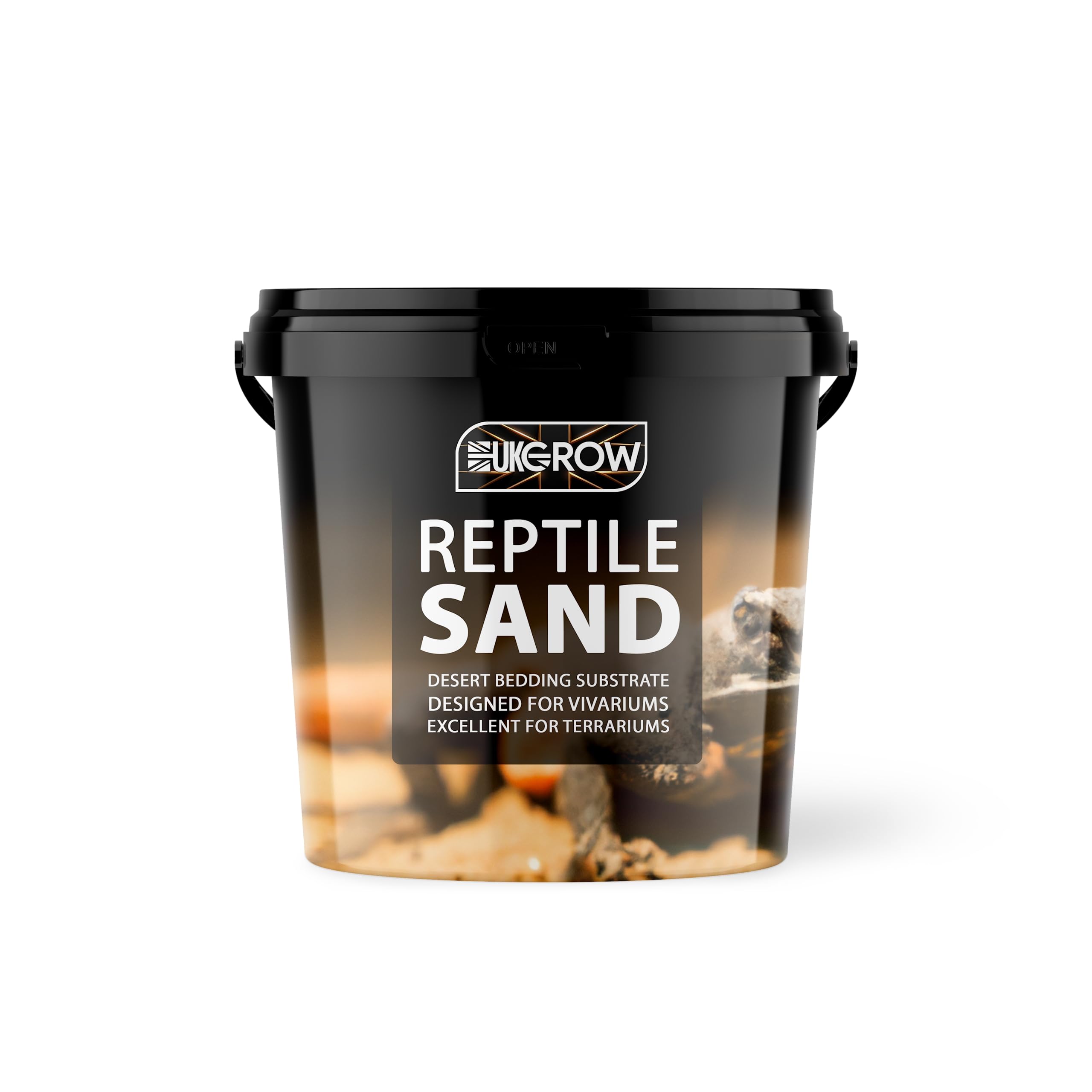 UK GROW Reptile Sand - Premium Quality Substrate for Your Reptile's Habitat (5 KG, REUSEABLE BUCKET)