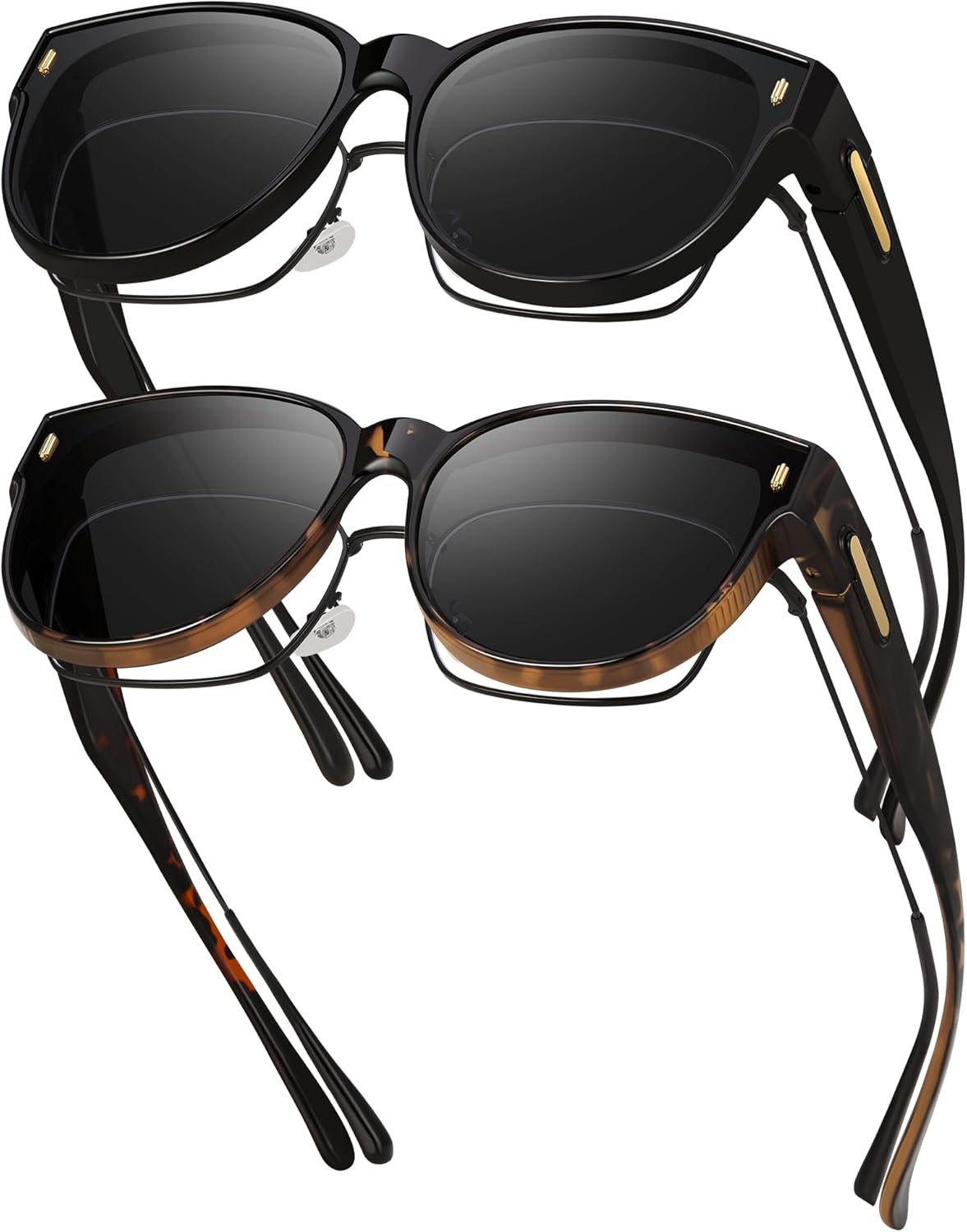 Polarized Fit Over Glasses Sunglasses for Women Trendy Large Round Shades Cover Glass Cateye UV400 for Driving - Image 2