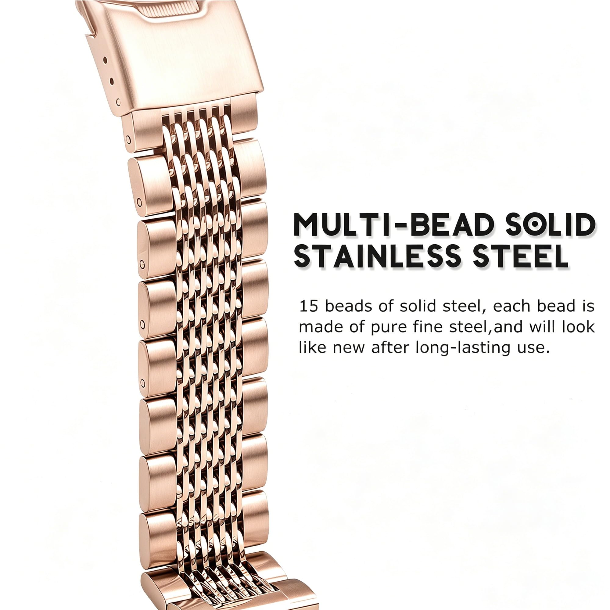 Bracelet métallique compatible avec Fitbit Charge 2/Charge 2HR, bracelet de remplacement en acier inoxydable pour montre connectée