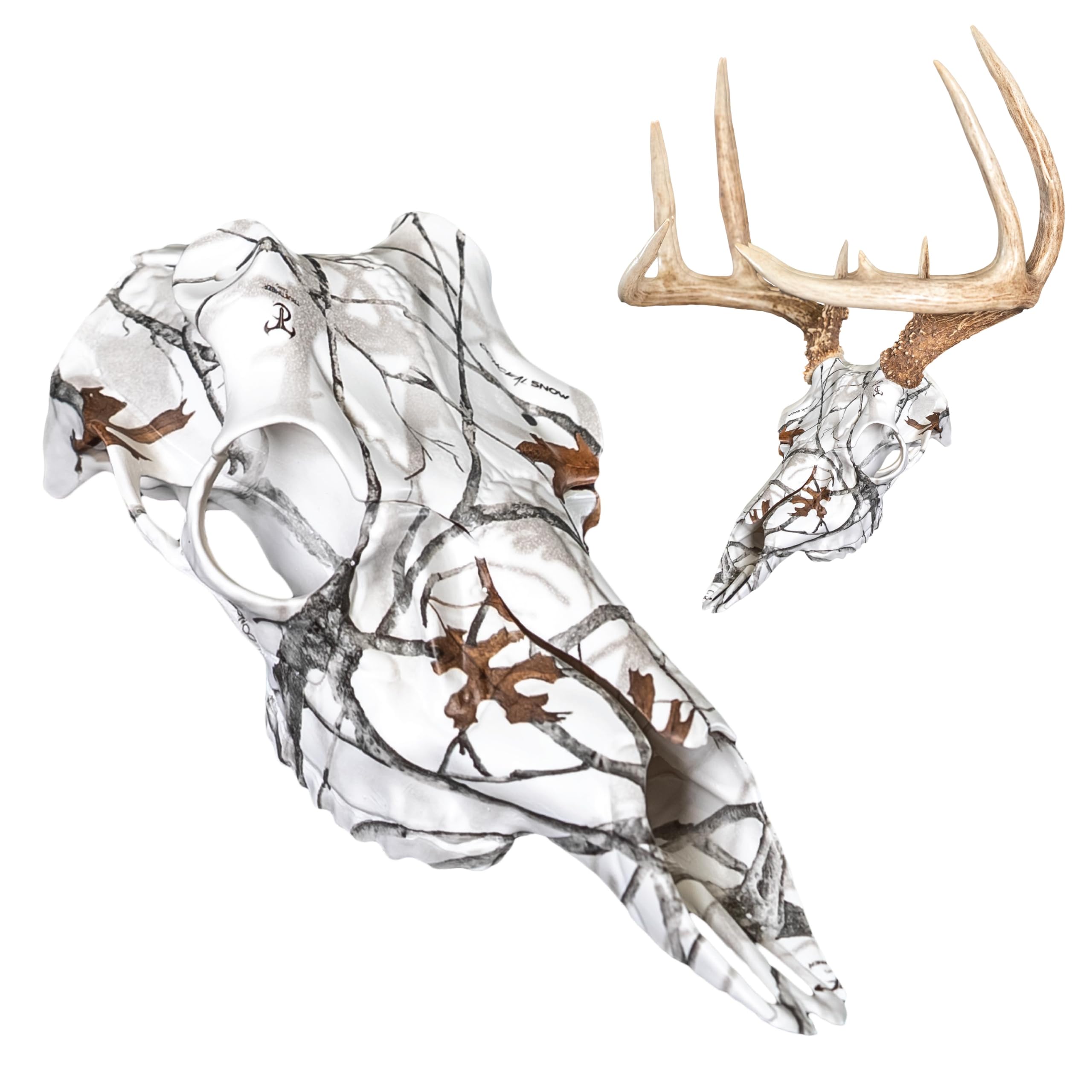 Skull Master by Illusion | Snow Camo | European Mount | Antler