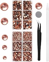 Vista 15 de MEIBITE 6796 unidades de diamantes termoadhesivos AB rosados, piedras de cristal de vidrio para tela, ropa, camisas, parte trasera plana brillante