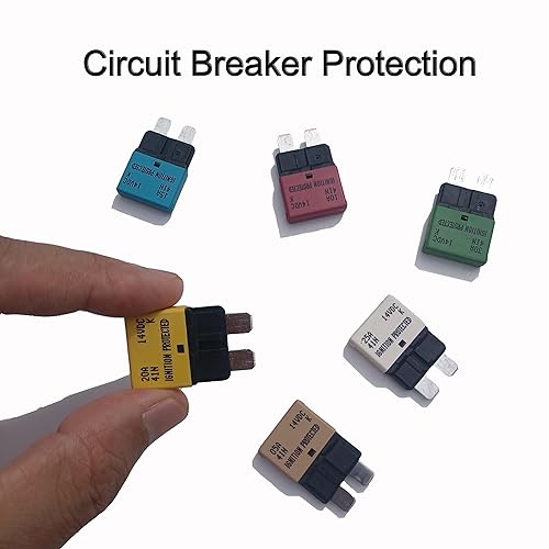 Miniatura 6 de Tiwerlfe Interruptor de reinicio automático de 14 V CC de perfil bajo ATCATO Reset Disyuntor Fusible para Braker Automotive Marine RV 6 piezas