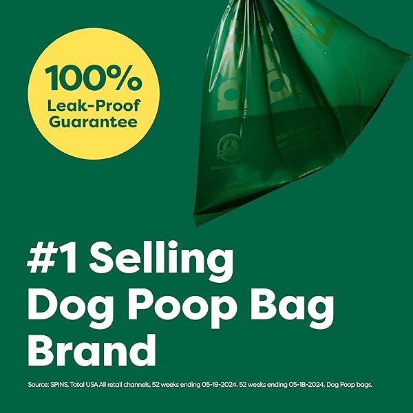 Earth Rated (A Canadian Company), Dog Poop Bags Value Pack, Leak-Proof and Extra-Thick Pet Waste Bag for Big and Small Dogs, Refill Rolls, Unscented, 600 Count - 2