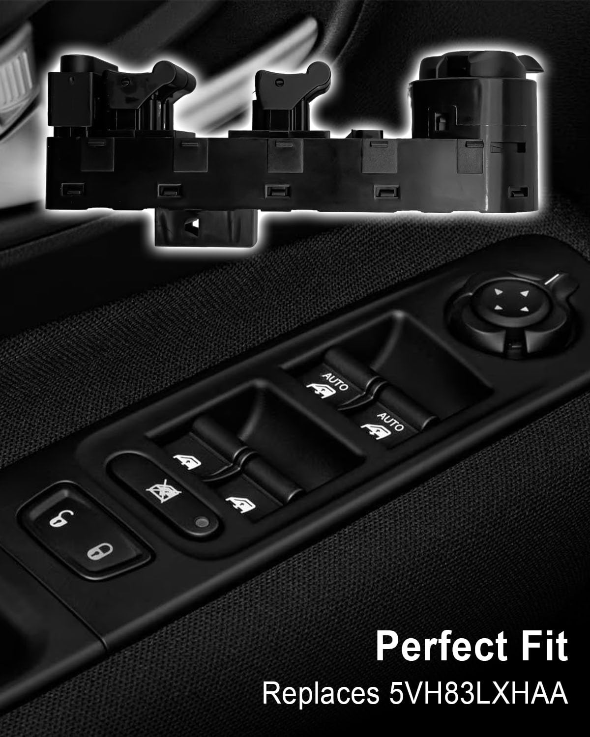 Driver Side Power Window Switch Fit for Jeep Fiat Renegade 2015-2023 500X 2016 2021 2022 Replace 5VH83LXHAA