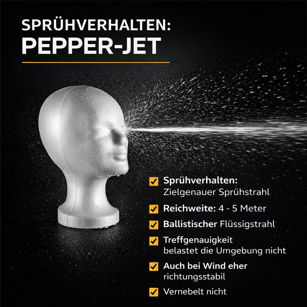 Pfefferspray 100 ml Weitstrahl Jet Pepper-Jet Super 100 zur Tierabwehr mit Flip-Top-Deckel