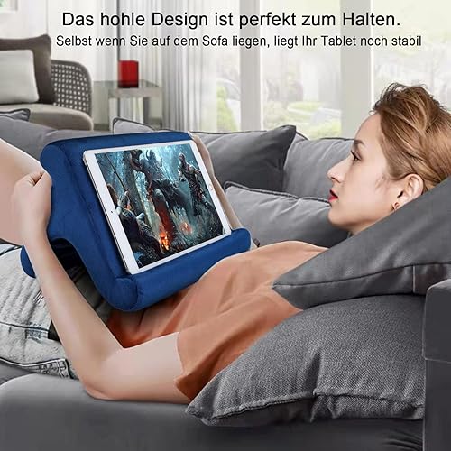 Miniatura 9 de Soporte de almohada para tablet, soporte para tablet, soporte para tableta para cama con 3 ángulos de visión, compatible con todas las tabletas,
