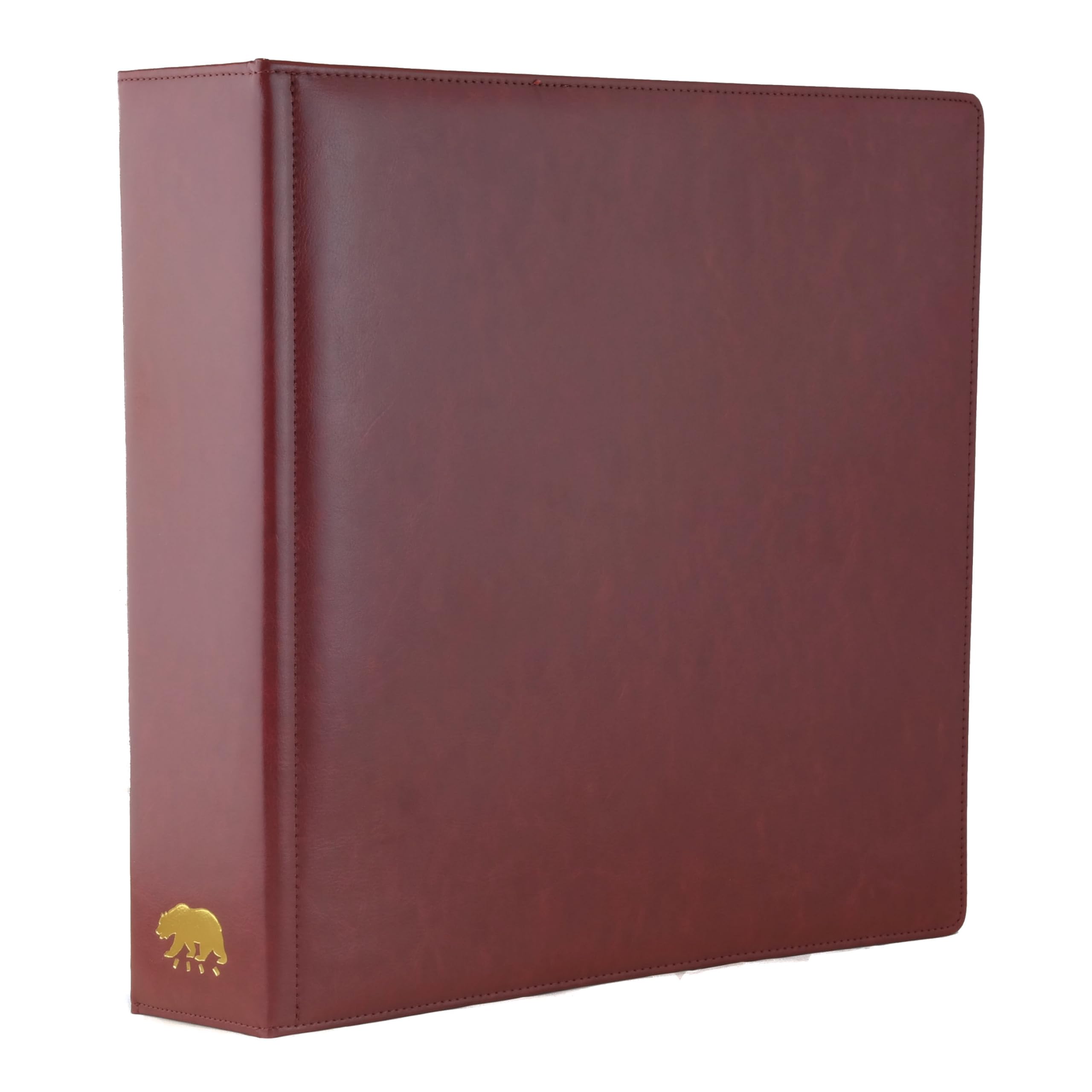 Ursae Minoris Estate Library Ringbuch mit 4 D-Ringen, mit Schuber für Münzen, Briefmarken, Währungen, Banknoten, Dokumente und andere Sammlerstücke, Burgunderrot