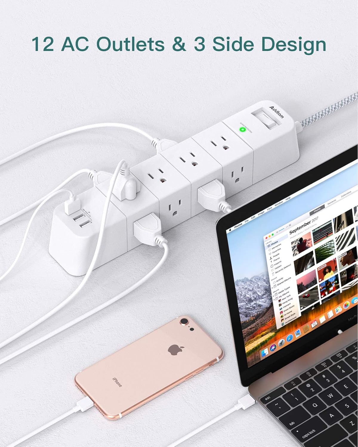 Addtam Power Strip Surge Protector