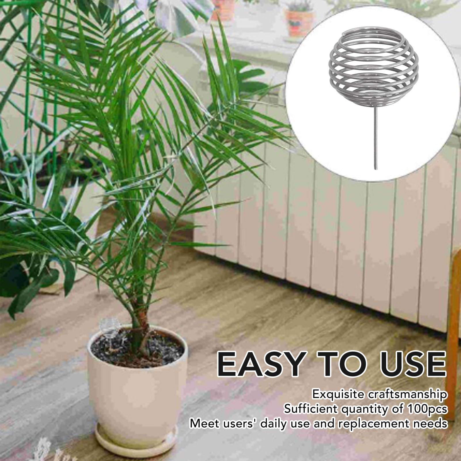 100pcs Panier en Acier Inoxydable pour Fertilisation des Plantes
