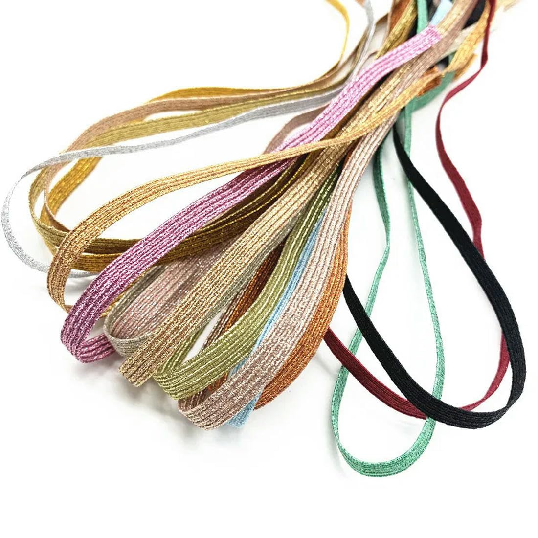 Nastro Elastico Glitterato Oro 6mm - 25 Metri Per Regali, Accessori E Fai-da-te - Foto 9