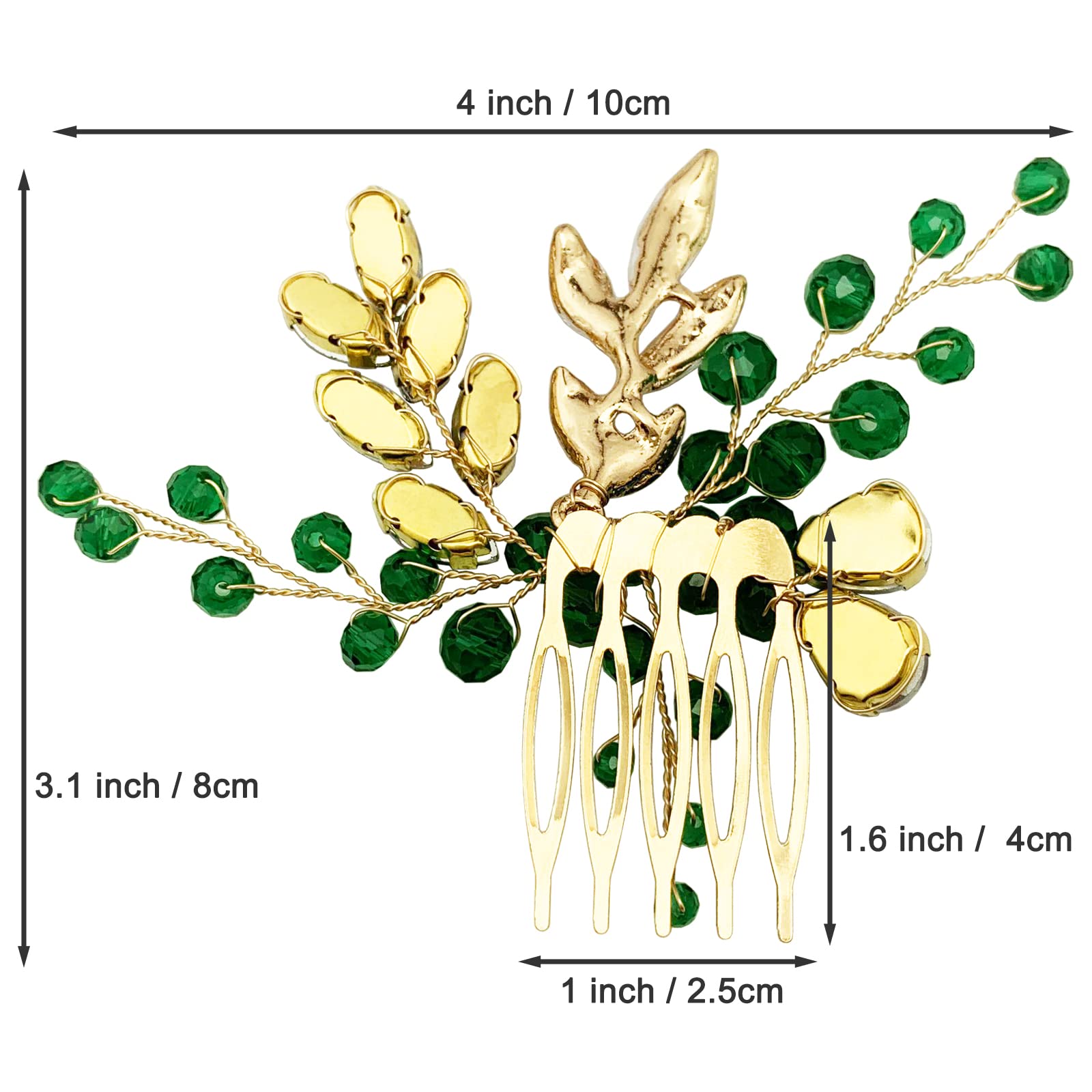 Amazon.com : BETITETO Crystal Bridal Hair Comb Wedding Gold 