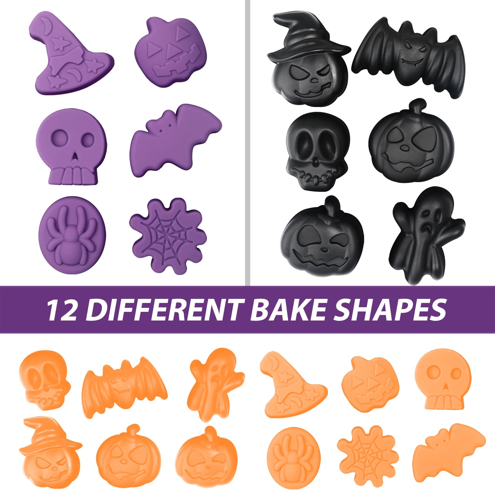 Pompotops Up to 50% off! Halloween 6-piece Cake Mould Silicone