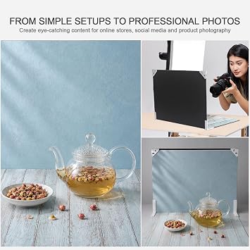 Food Photography Backdrop Kit, 16.5 x 11.7 in, 10 Double-Sided Backdrops