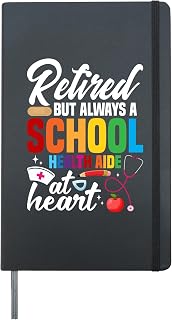 School Health Squad Appreciation Retired School Health Aide Hardcover Journal, Black