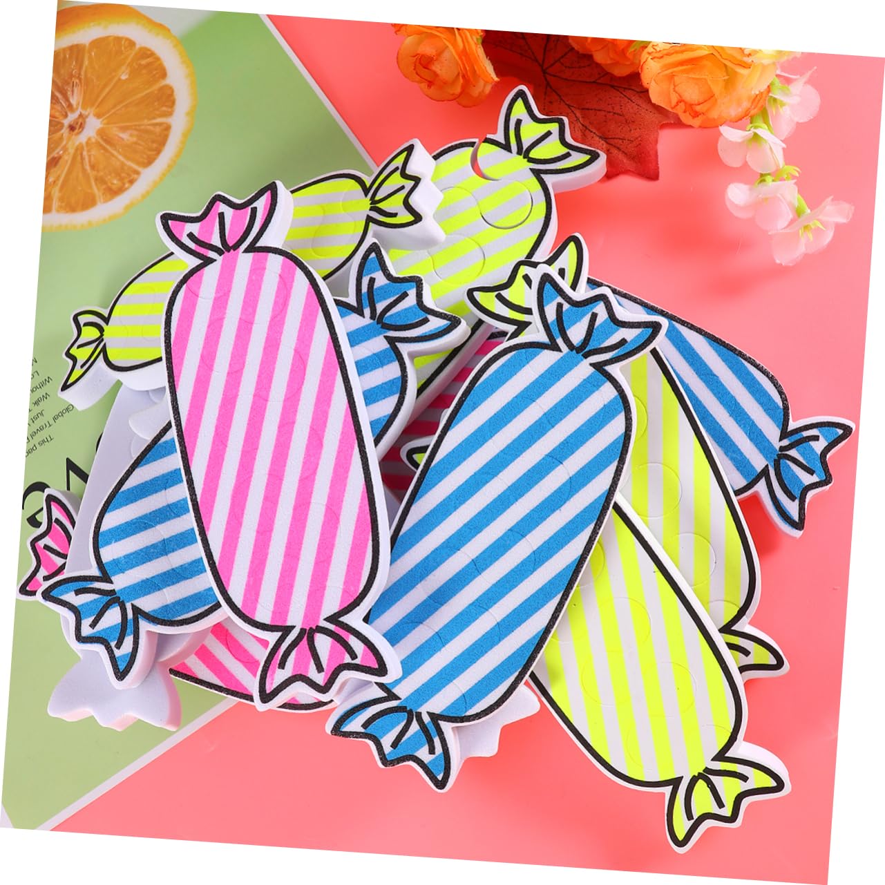 Didiseaon Set of 24 Toe Separators Candy Shape Nail Art Manicure Toe Spacers Finger Toe Dividers Easy Application Random